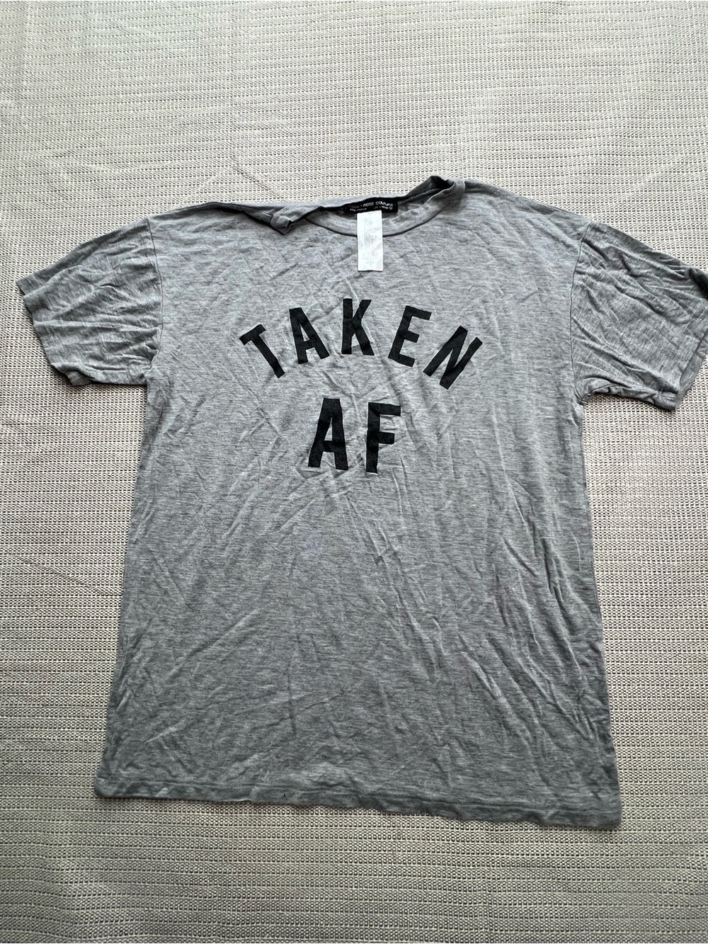 Rock Rose Couture Taken AF T Shirt Womens Small Gray Graphic Statement Tee